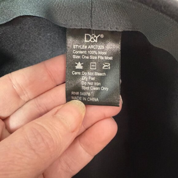 D&R Wool Bowler Hat Black Vintage Style Wool Felt Derby Cap Classic - Picture 5 of 7